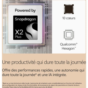Ordinateur portable MICROSOFT SURFACE LAPTOP 8e DUNE 13,8" Tactile Snapdragon X plus 16 Go RAM LPDDR5x SSD 512 Go Copilot+PC