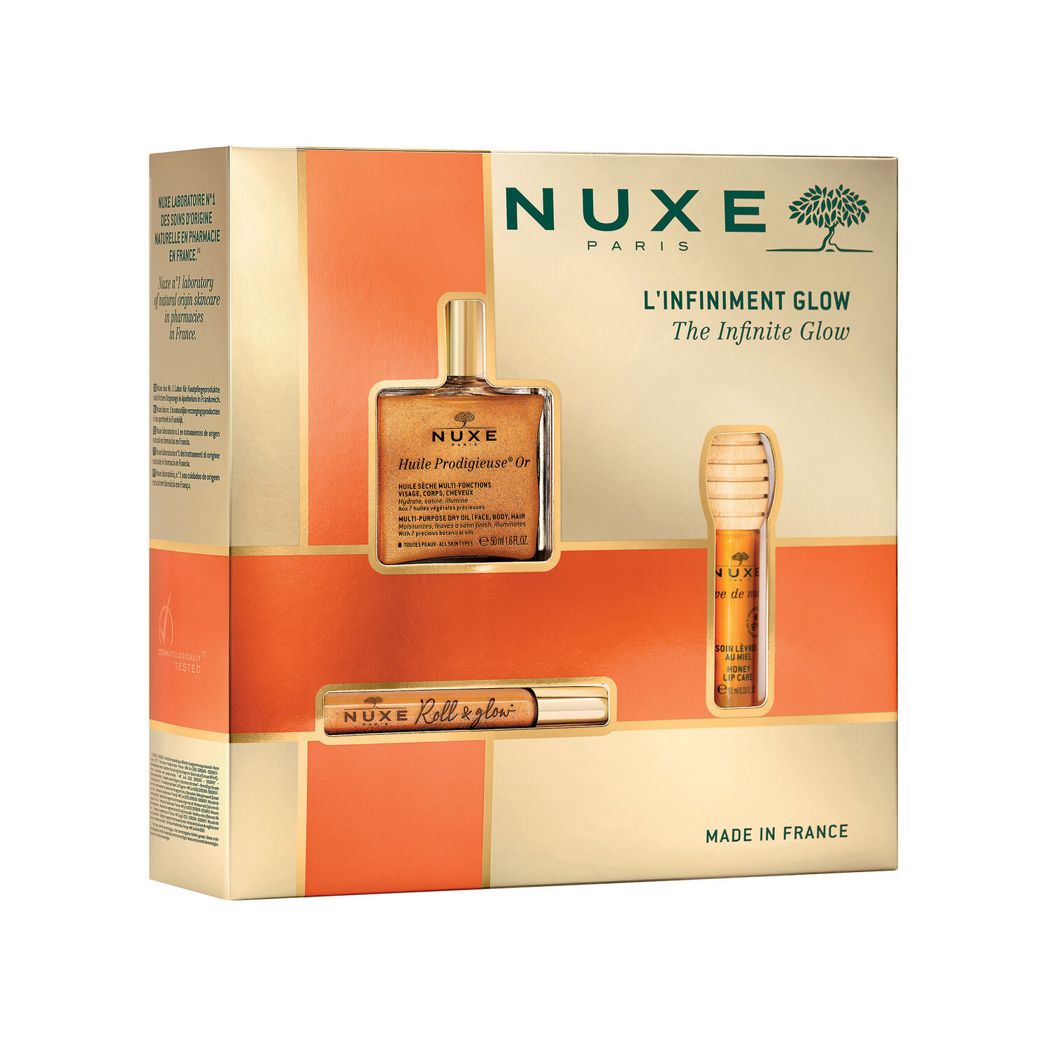 L'INFINIMENT GLOW - Coffret Noël must-have - Huile Prodigieuse® Or 50ml + 2 Soins