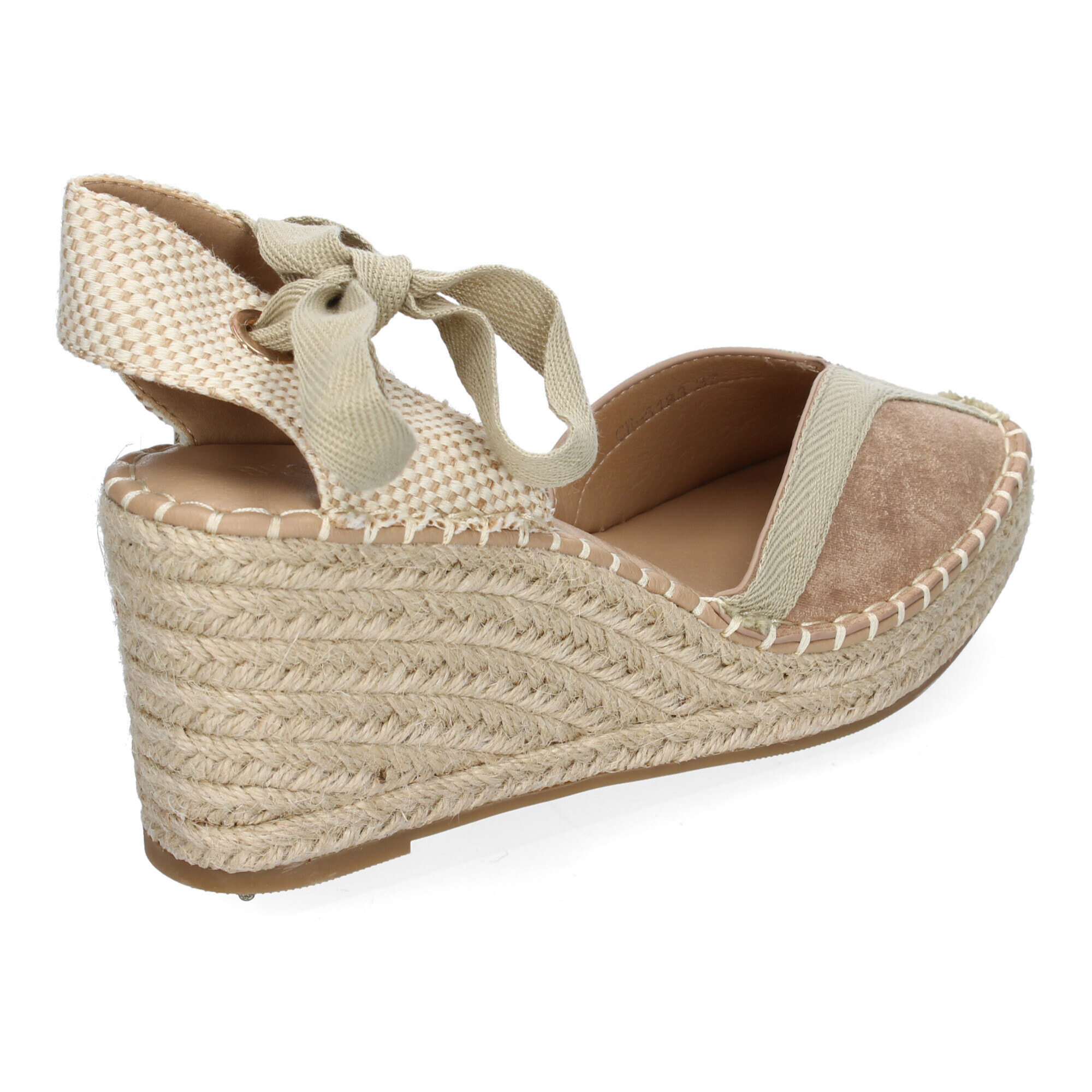 Sandalia de Mujer, Estilo Valenciana de Yute, Diseño Moderno, Detalles en la Pala