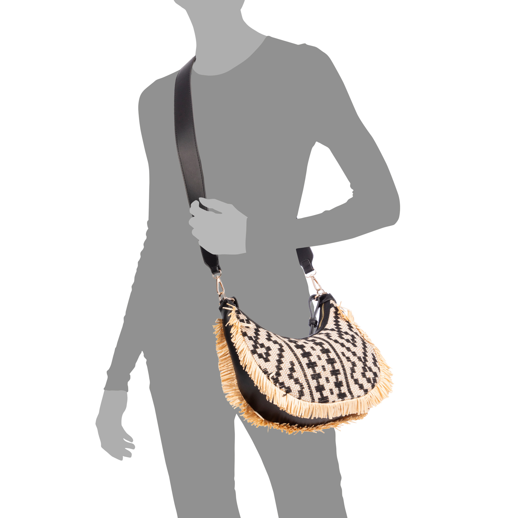Biscubio Bolso de hombro Mujer. Fabricado en tela y piel sintética PU.