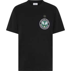 PHILIPP PLEIN Round Neck T-Shirt Patch Tennis