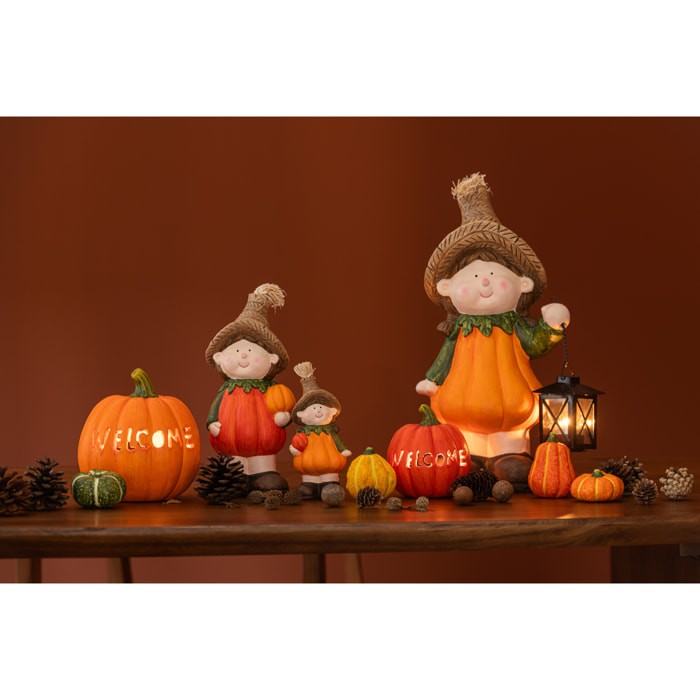 J-Line figurine Enfant Citrouille - céramique - orange - small - 2 pcs