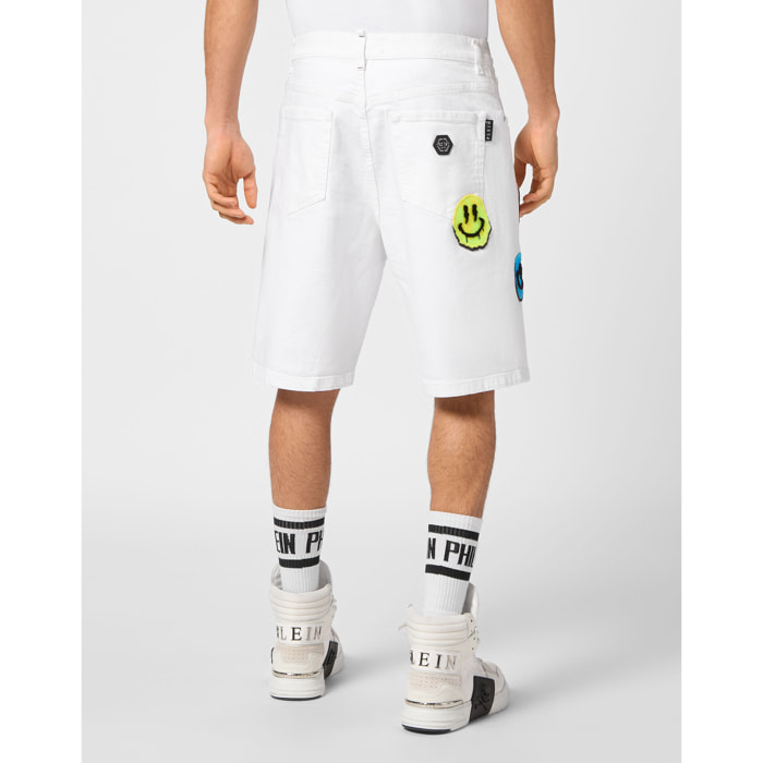 PHILIPP PLEIN Pantalones cortos vaqueros SMILE
