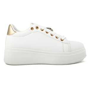 Sneakers Donna colore Bianco-Altezza tacco:4,5cm