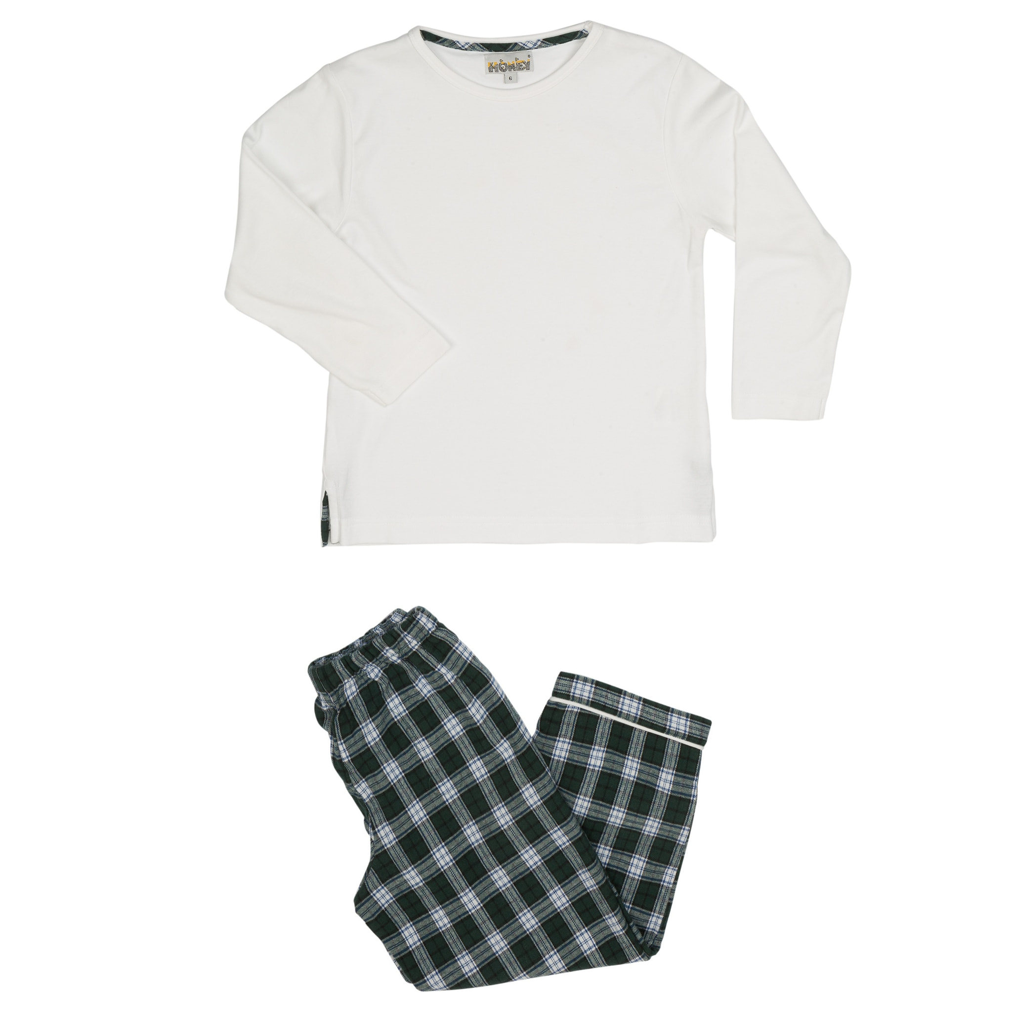 PACK Pigiama leggero mamma e bimba DONNA BAMBINA scozzese verde