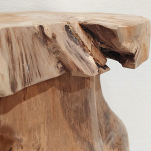 Table/tabouret d’appoint en teck - AGRA