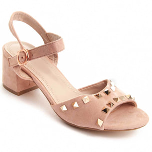 Sandalias De Tacón - Rosa - Altura: 6 cm