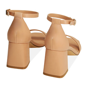 Sandali nude, tacco 7 cm