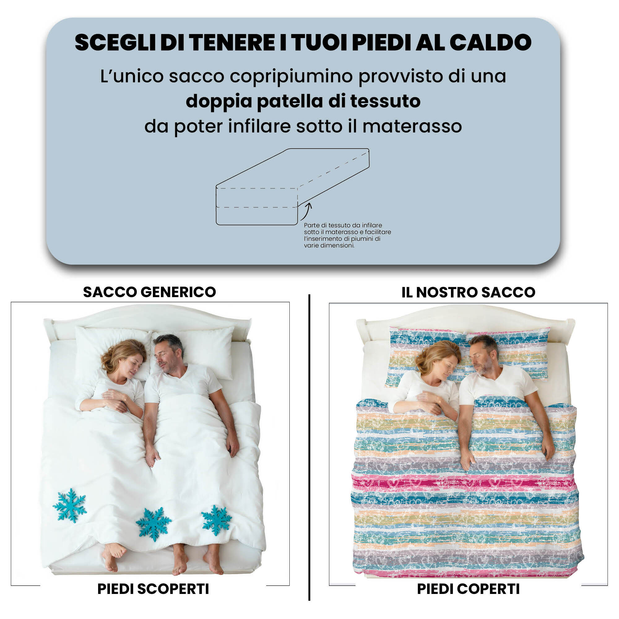 COPRIPIUMINO FASHION, 100% Microfibra, No Stiro - LOVE LINES