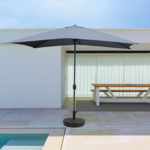 Parasol droit rectangulaire 3 x 2 m gris LIGURIA