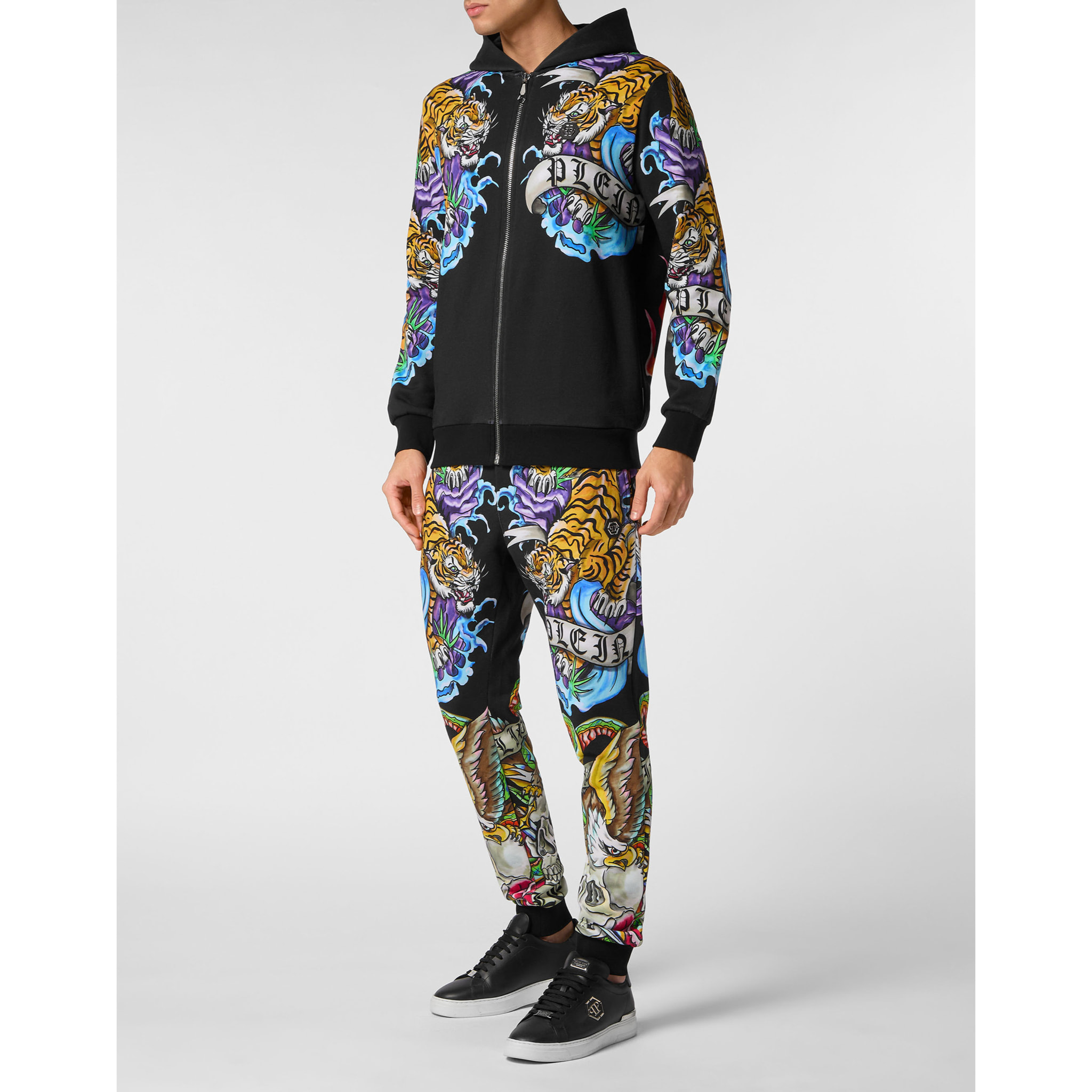 PHILIPP PLEIN Hooded Sweatjacket TATTOO