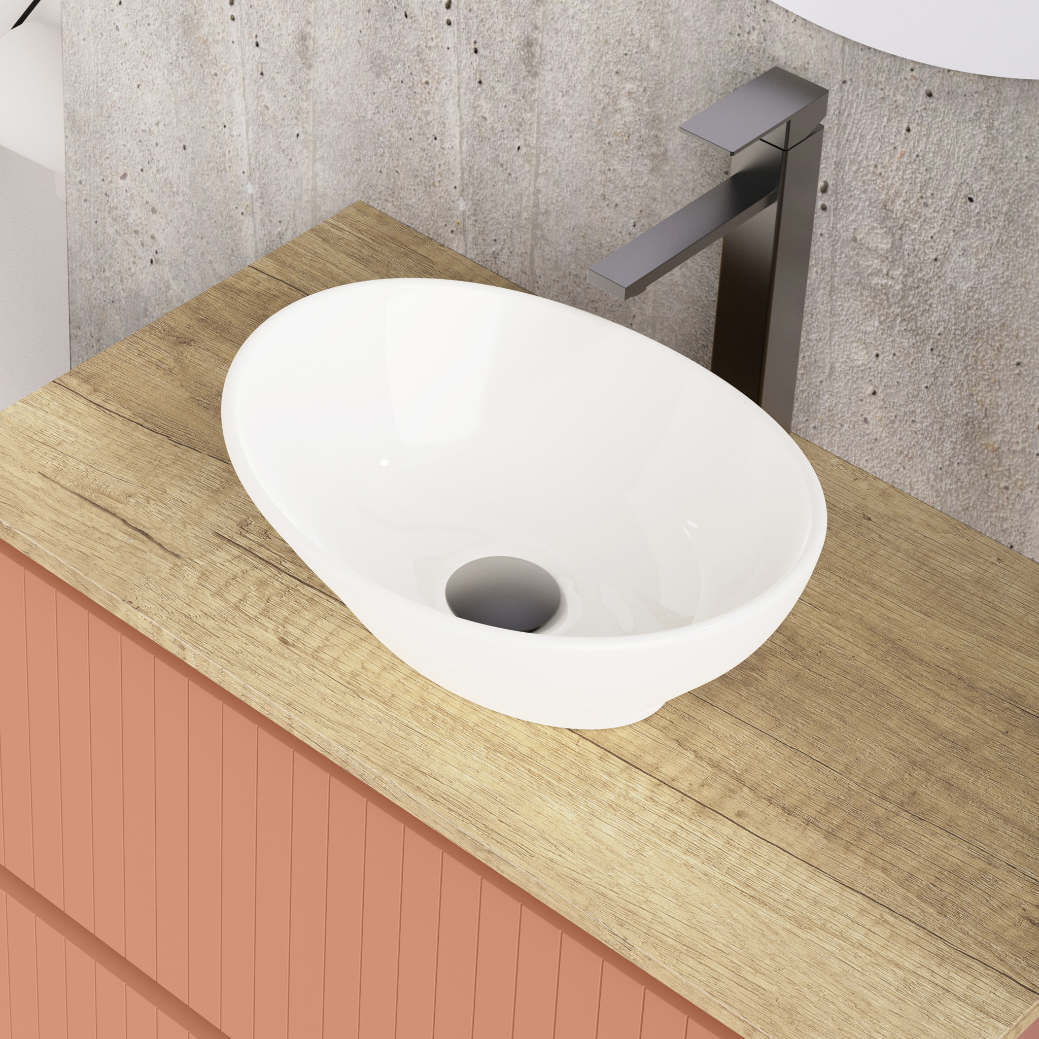 Conjunto de baño Hali Alday, 80 cm, Coral