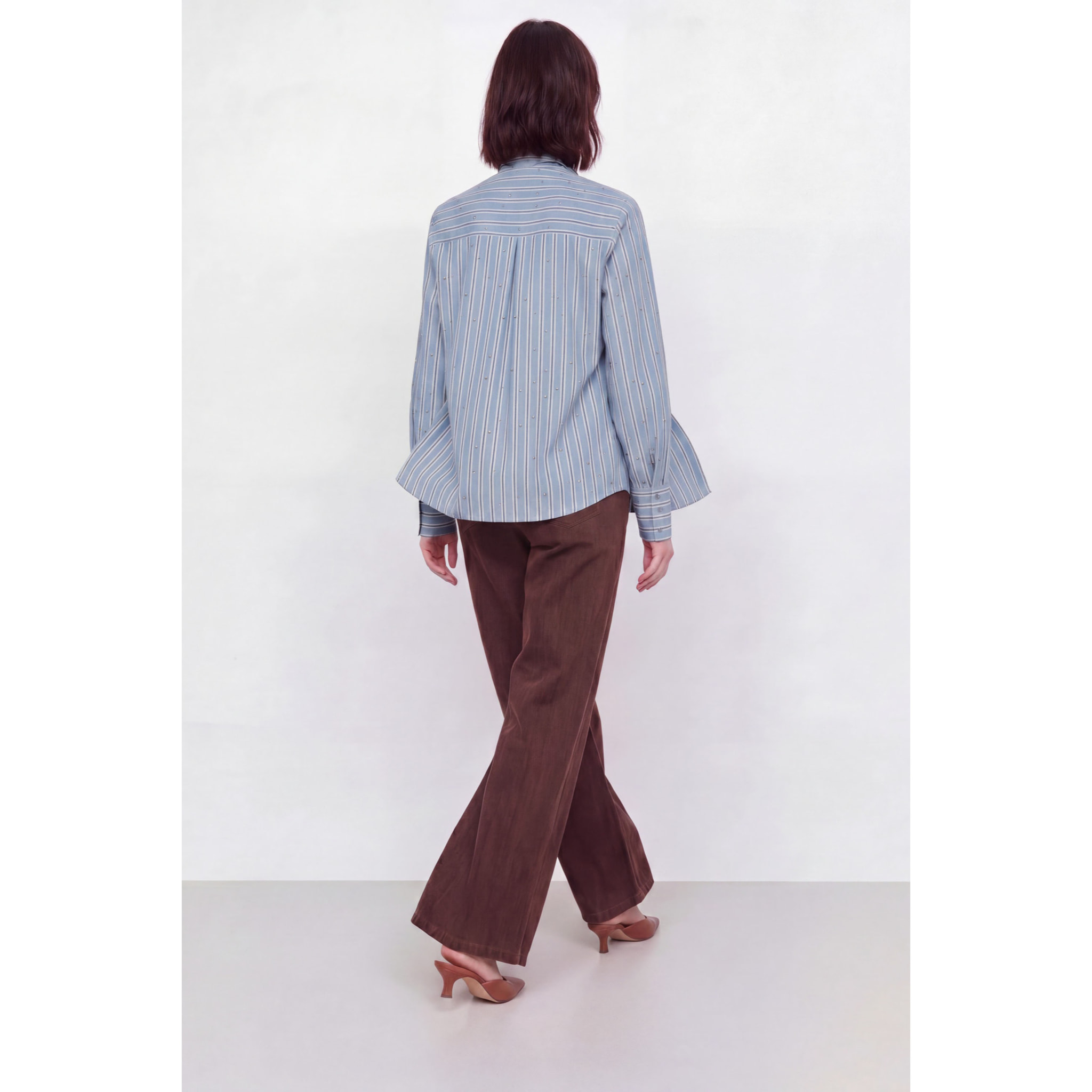 Kocca - Camicia da donna a righe con fiocco al collo Donna