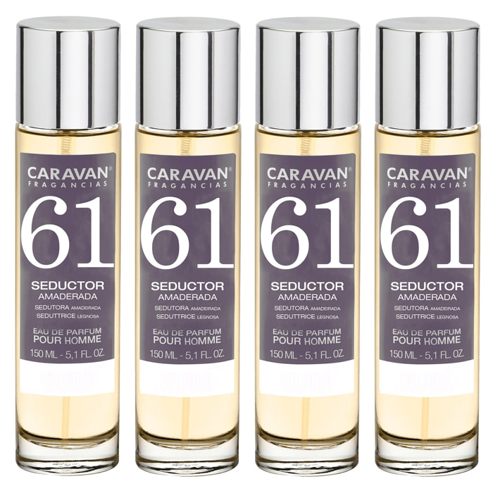 Caravan fragancias set de 4 frascos perfume de hombre nº61, de 150 ml