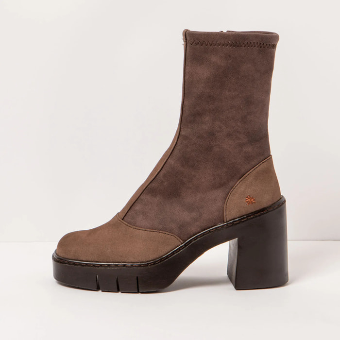 Botines con tacón 1973 NOBUCK BROWN/BERNA color Brown