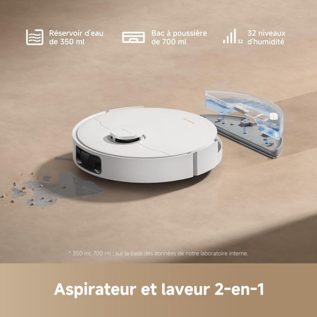 Robot Aspirateur Laveur DREAME D20 White
