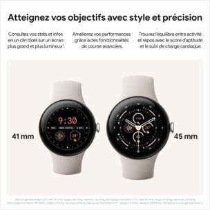 Montre connectée GOOGLE Pixel Watch 3 41 m Argent Poli Bluetooth