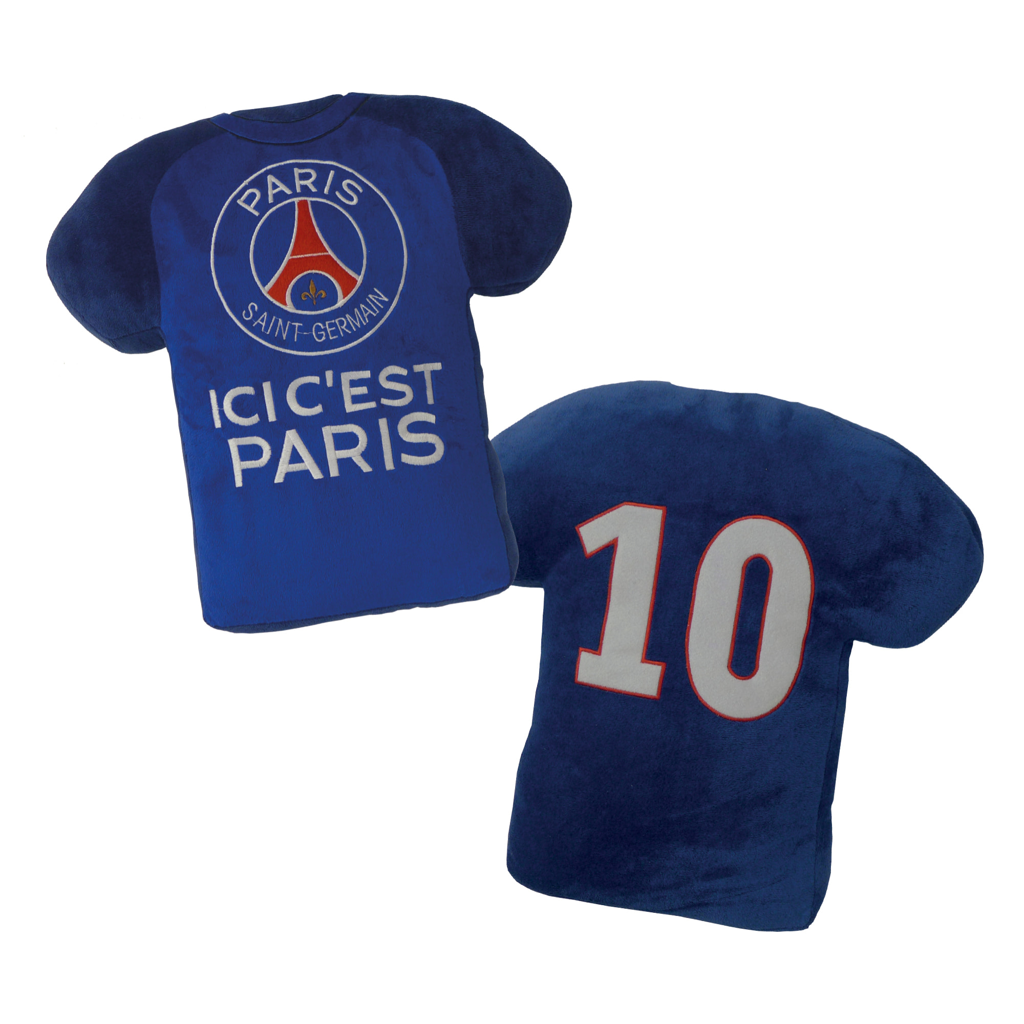 Coussin forme maillot velours brodé 100% polyester PSG MAILLOT