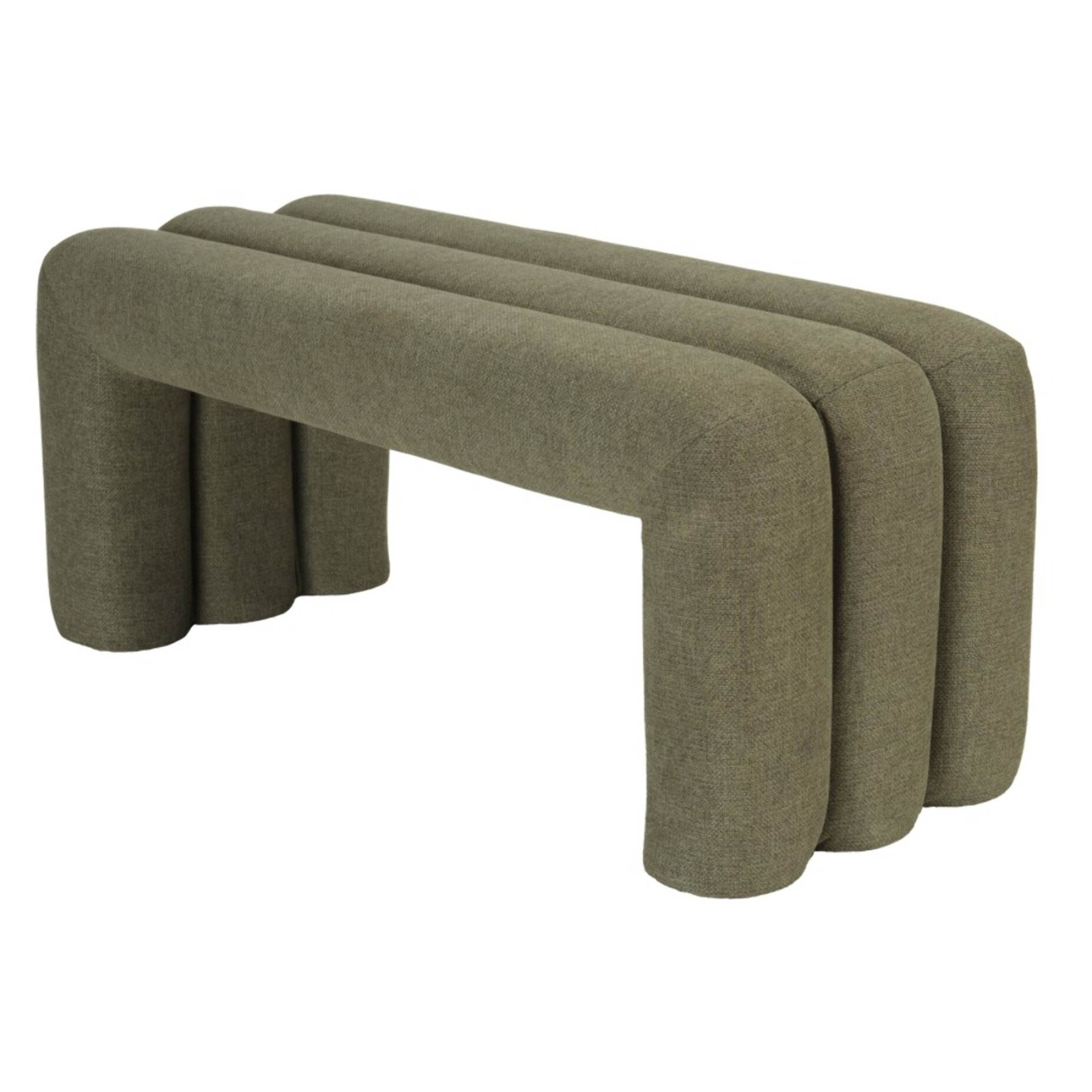 AGATHE - Banc en tissu vert L100cm