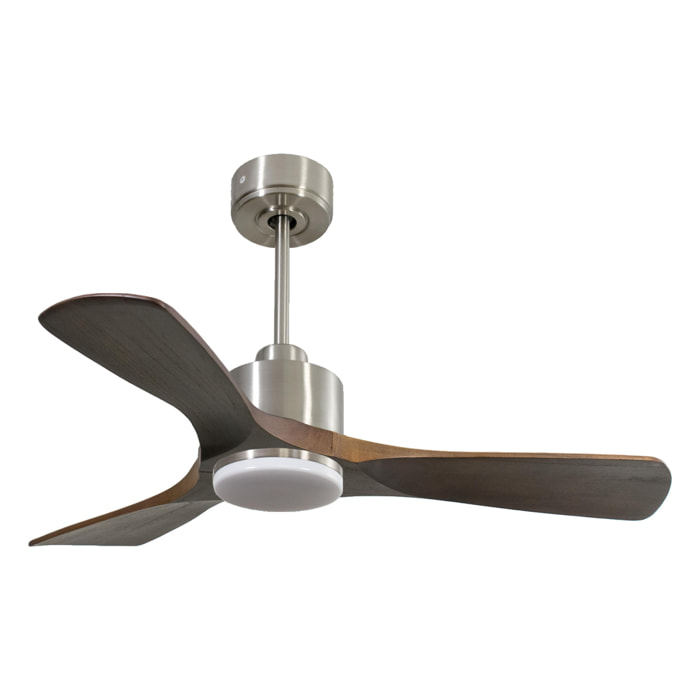 Ventilateur de plafond Réversible  Thermostat Dimmable Wifi Moteur à courant continu Toits en pente Télécommande Lumière à trois tons Hypersilence Mémoire