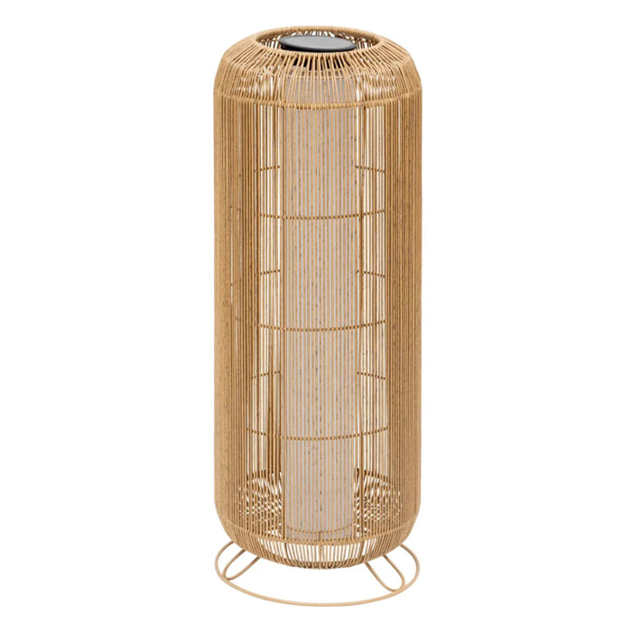 Lampadaire d extérieur solaire "Loise" beige H78cm