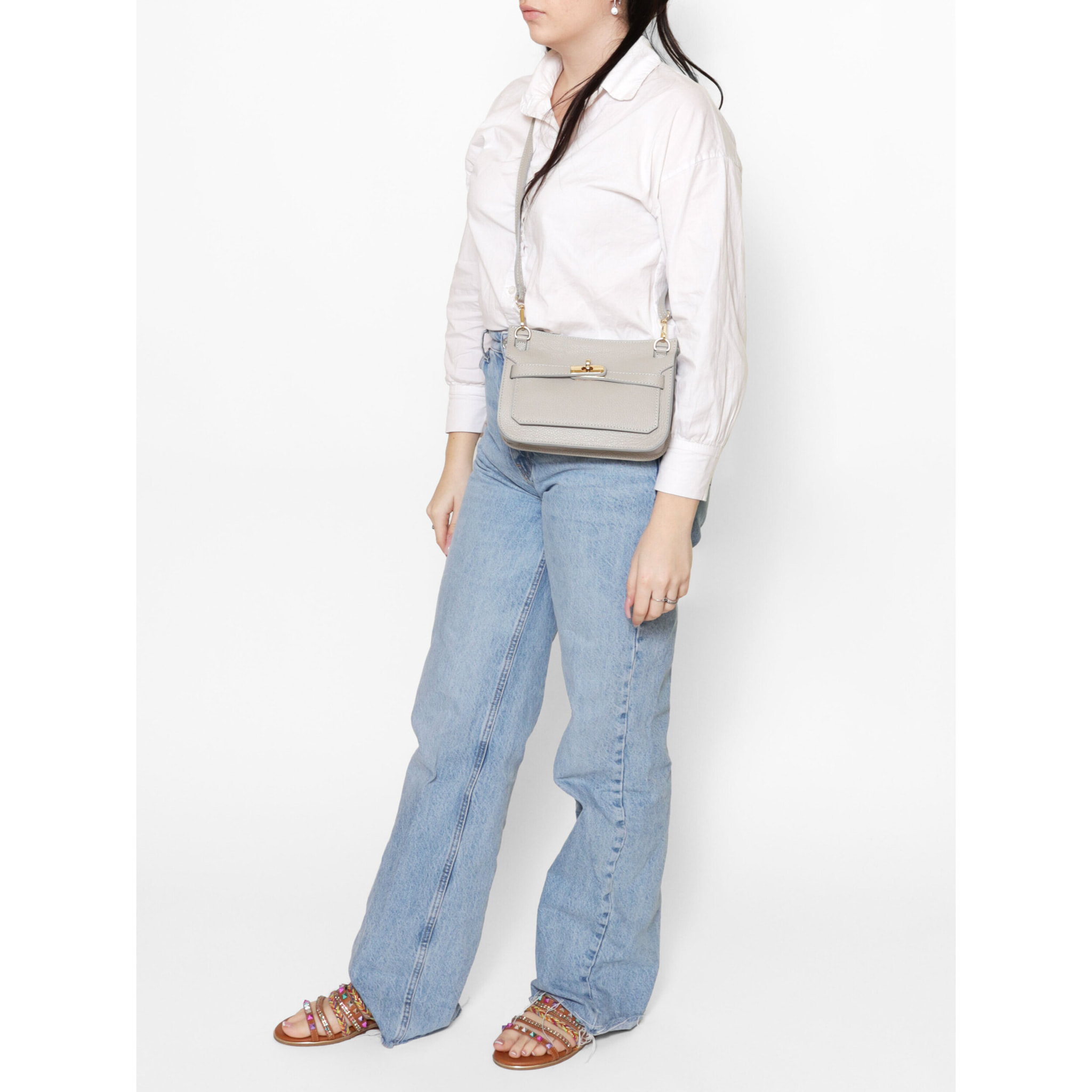 Borsa a tracolla Katie da donna In Vera pelle Made in Italy 23x17x5 cm