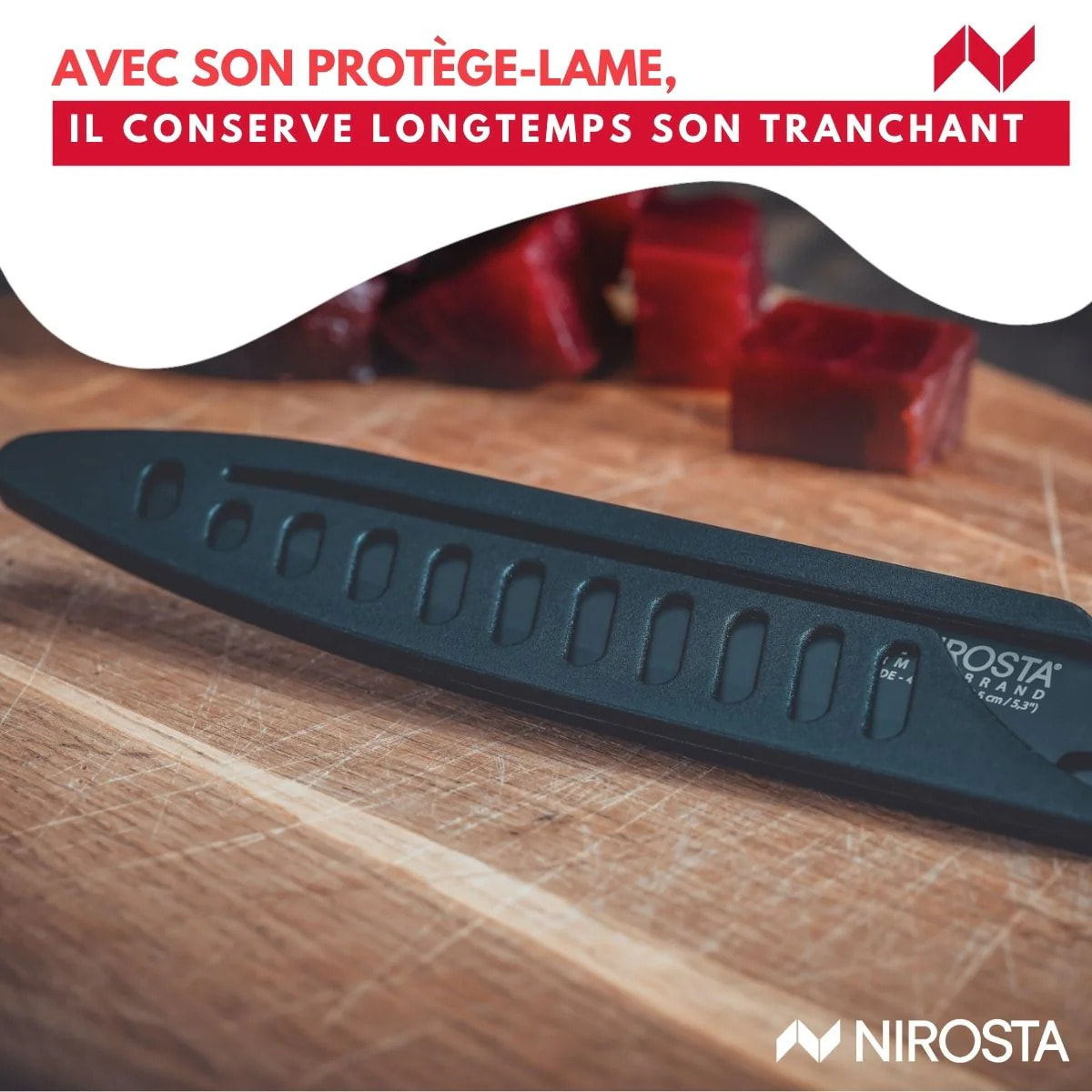 Couteau de cuisine lame crantée 24 cm Nirosta Flow