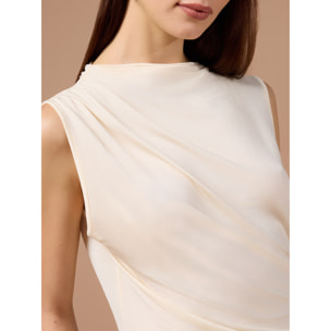 Oltre - Top de jersey drapeado - Blanco