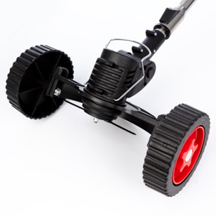 Cortadora de césped y maleza inalámbrica eléctrica portátil, recargable, con ruedas.