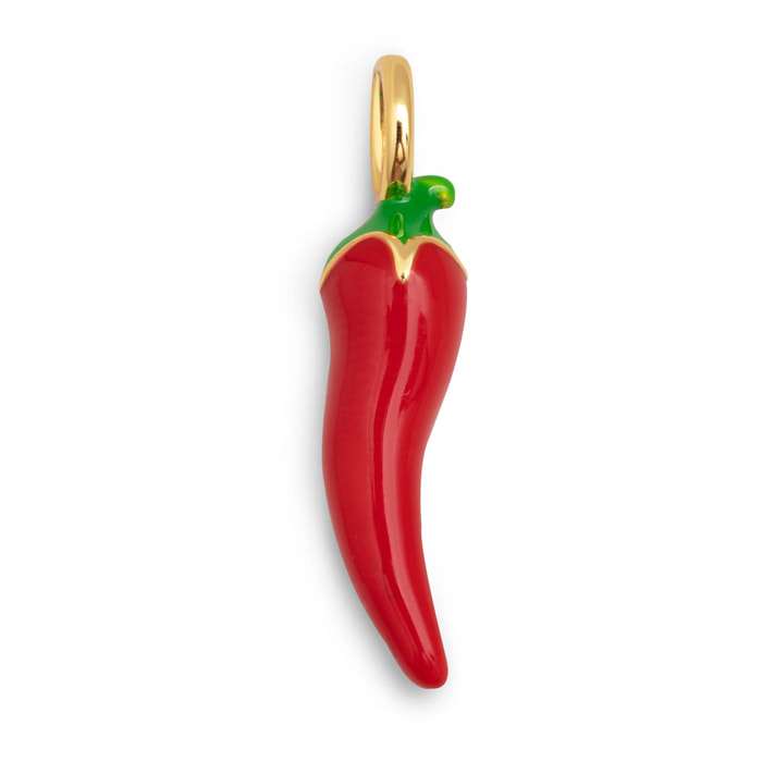 Charm Chili Pepper Baño Oro