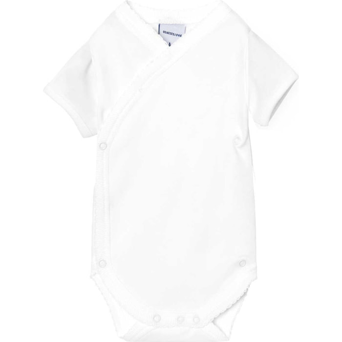 Body cruzado bebé manga corta algodón