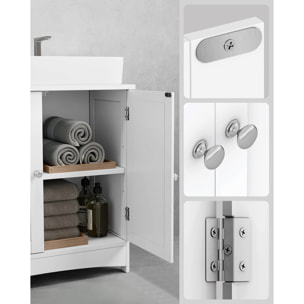 Mobile sottolavabo bianco in stile scandinavo