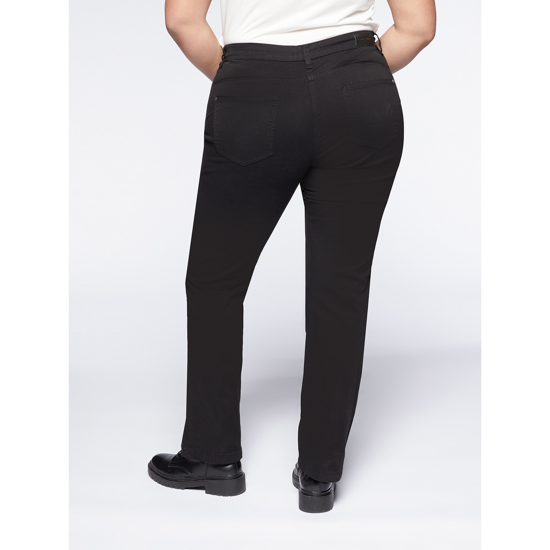 Fiorella Rubino - Pantalones regular cinco bolsillos - Negro