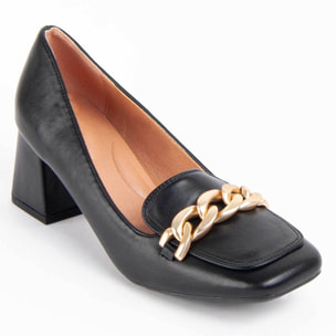 Zapato De Tacón - Negro - Altura: 8 Cm