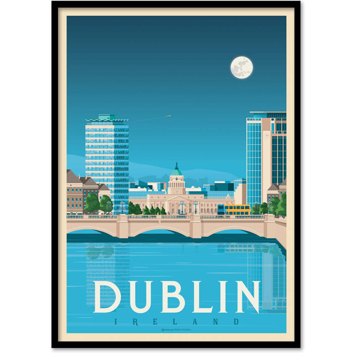 Affiche - Dublin - Olahoop Travel Posters