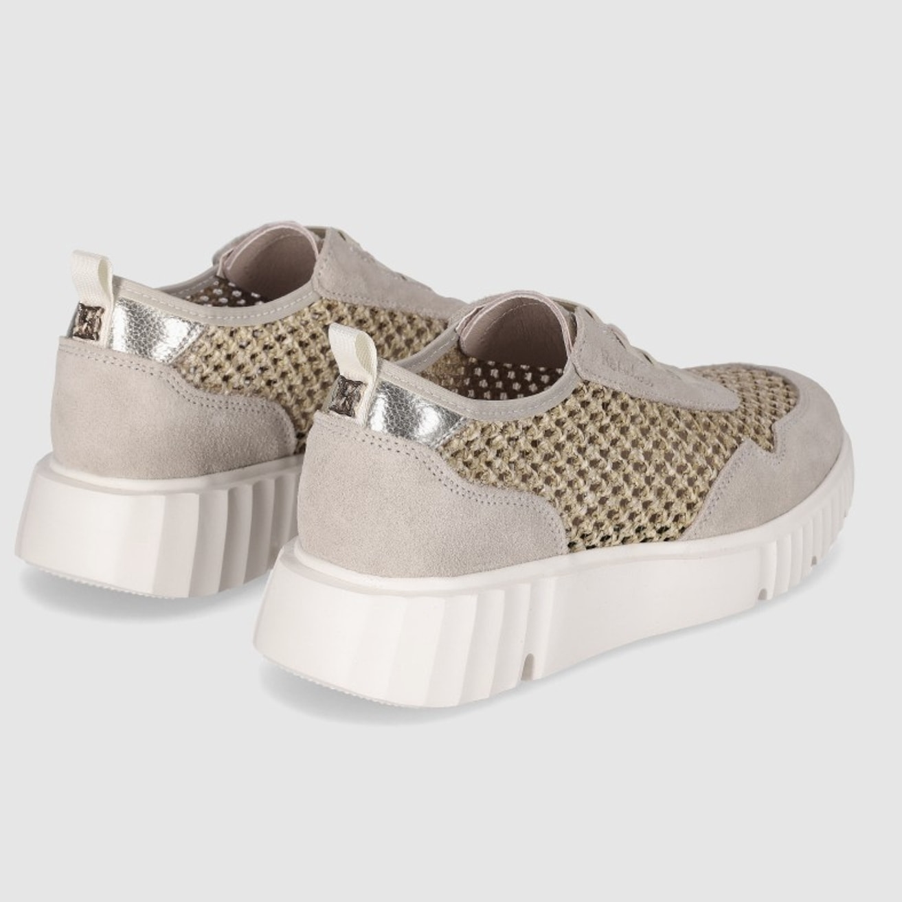 Zapatos de Piel - Beig - Tacón: Bajo