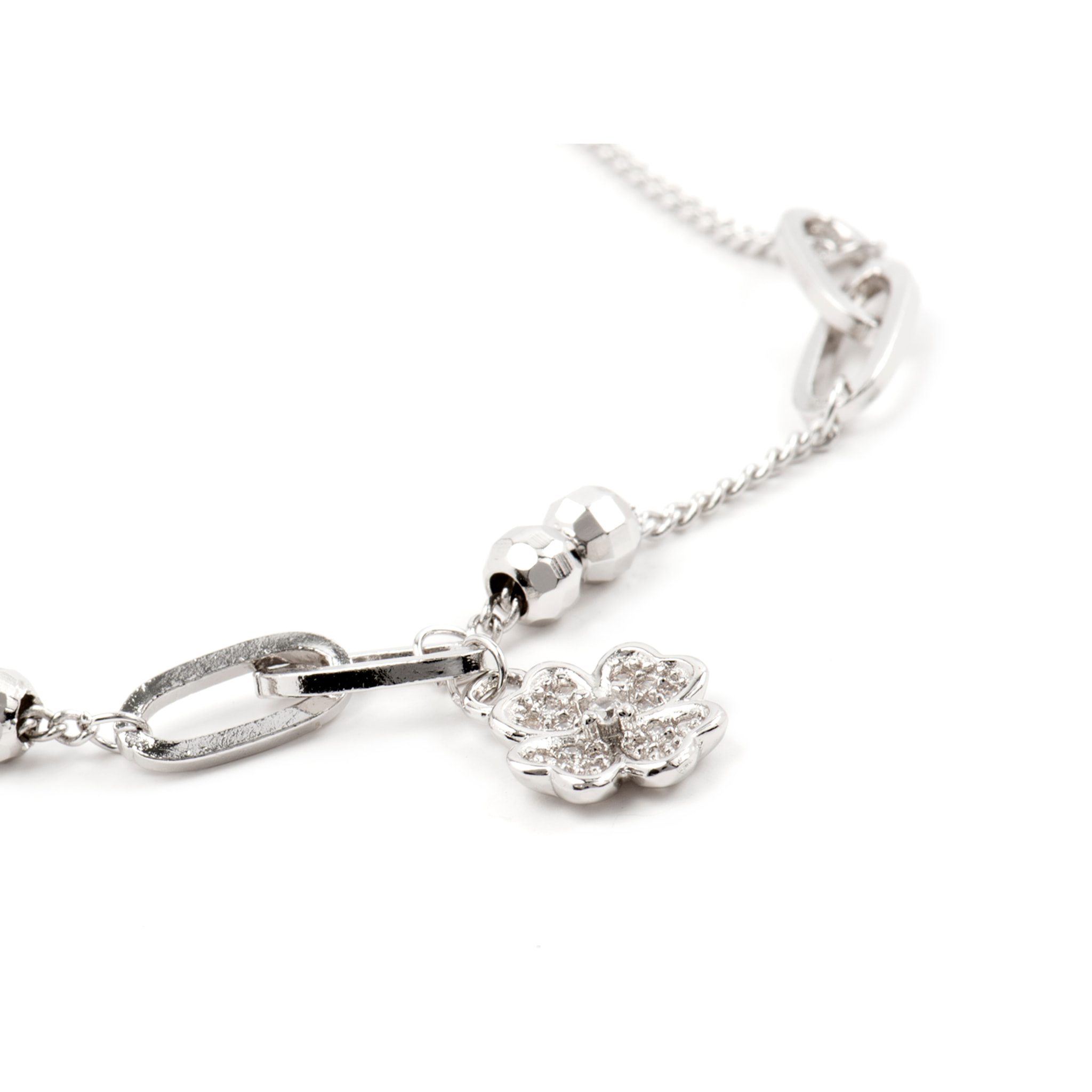 Pulsera de Circonita Brillante acabada en rodio