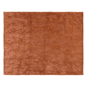 Plaid flanelle Roy terracotta 125x150cm