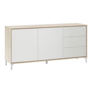 Aparador Urban Plus 2 Puertas 74x154x41 Cm Roble Canadian / Blanco Artik