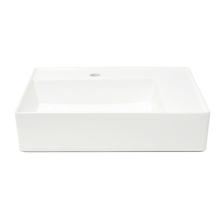 Lavabo SAT Cube Way 60x46 cm avec trou pour robinet au centre SATCW6046P
