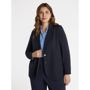 Fiorella Rubino - Blazer con botones joya - Azul