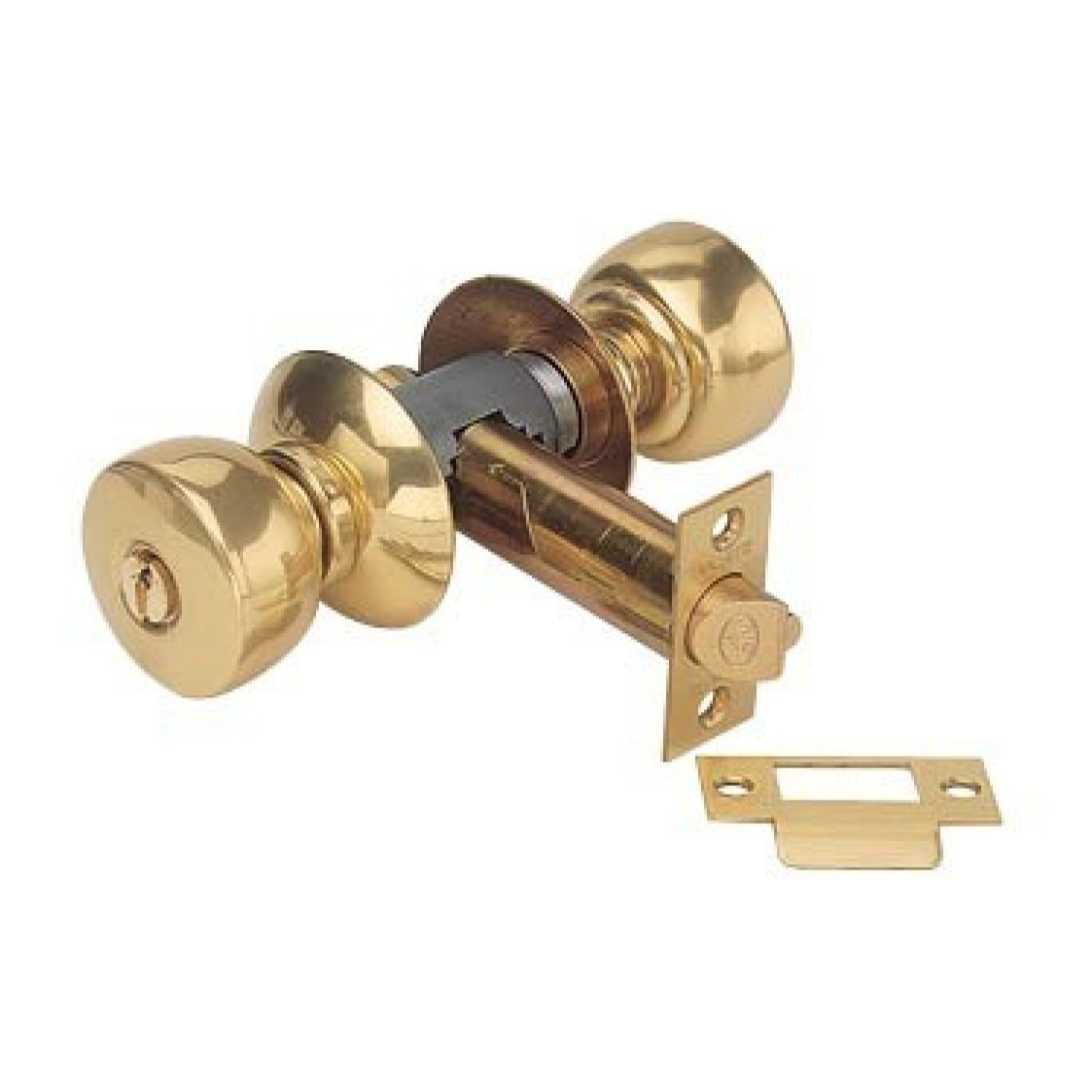 Serrure tubulaire laiton V6500 P1SJ VACHETTE à condamnation Axe 63.5mm - Forme standard Rosace J -19244000