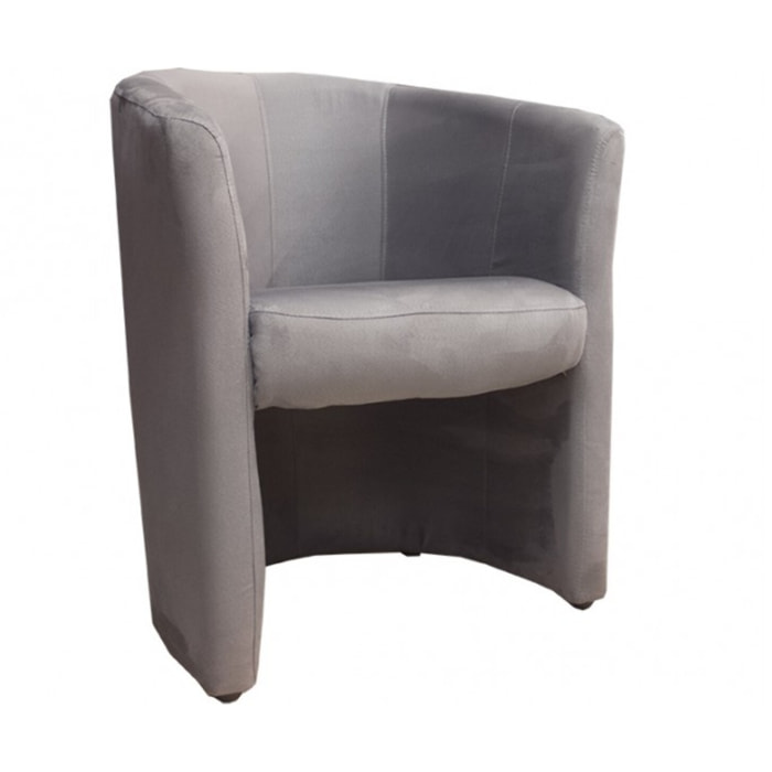 Fauteuil classique effet velours - LILOU