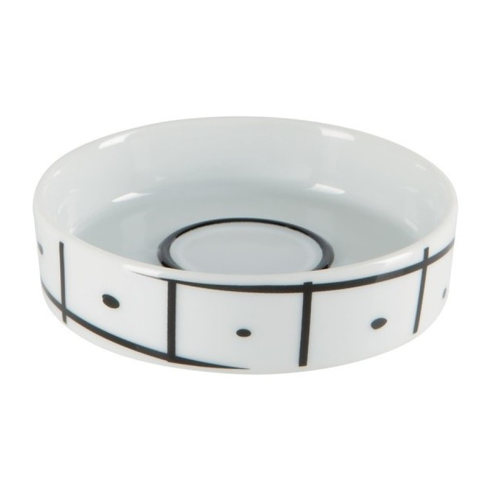 Porte savon Porcelaine VISBY Noir & Blanc Spirella