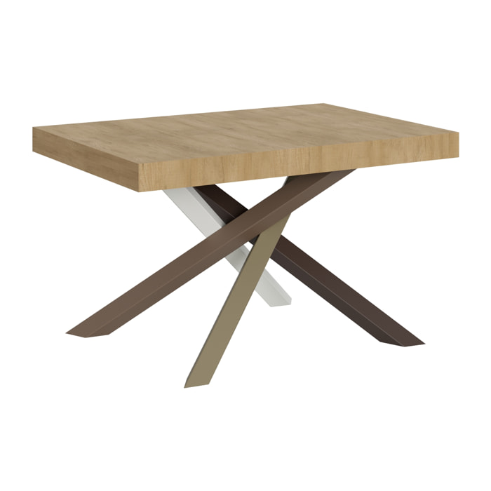 Mesa extensible 90x140/400 cm Volantis Roble Natural estructura multicolor 4/C