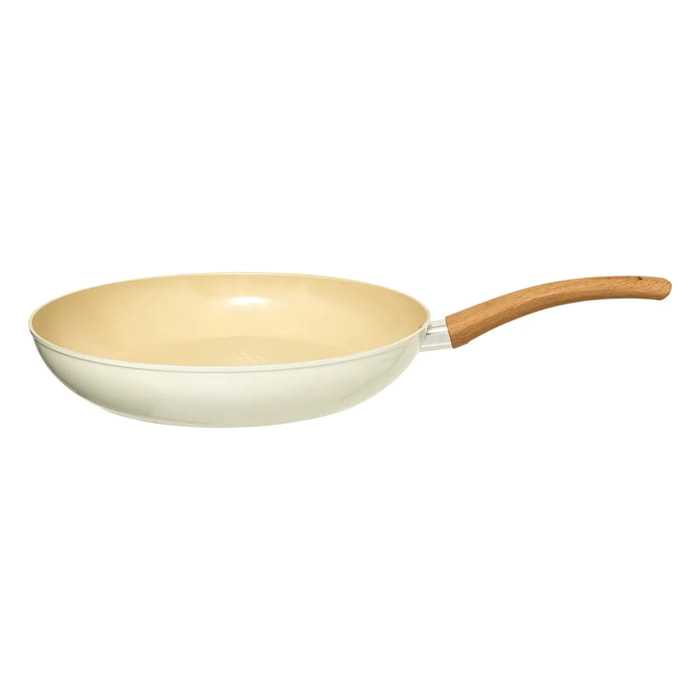 Poêle "Harmony" D30cm aluminium forgé beige