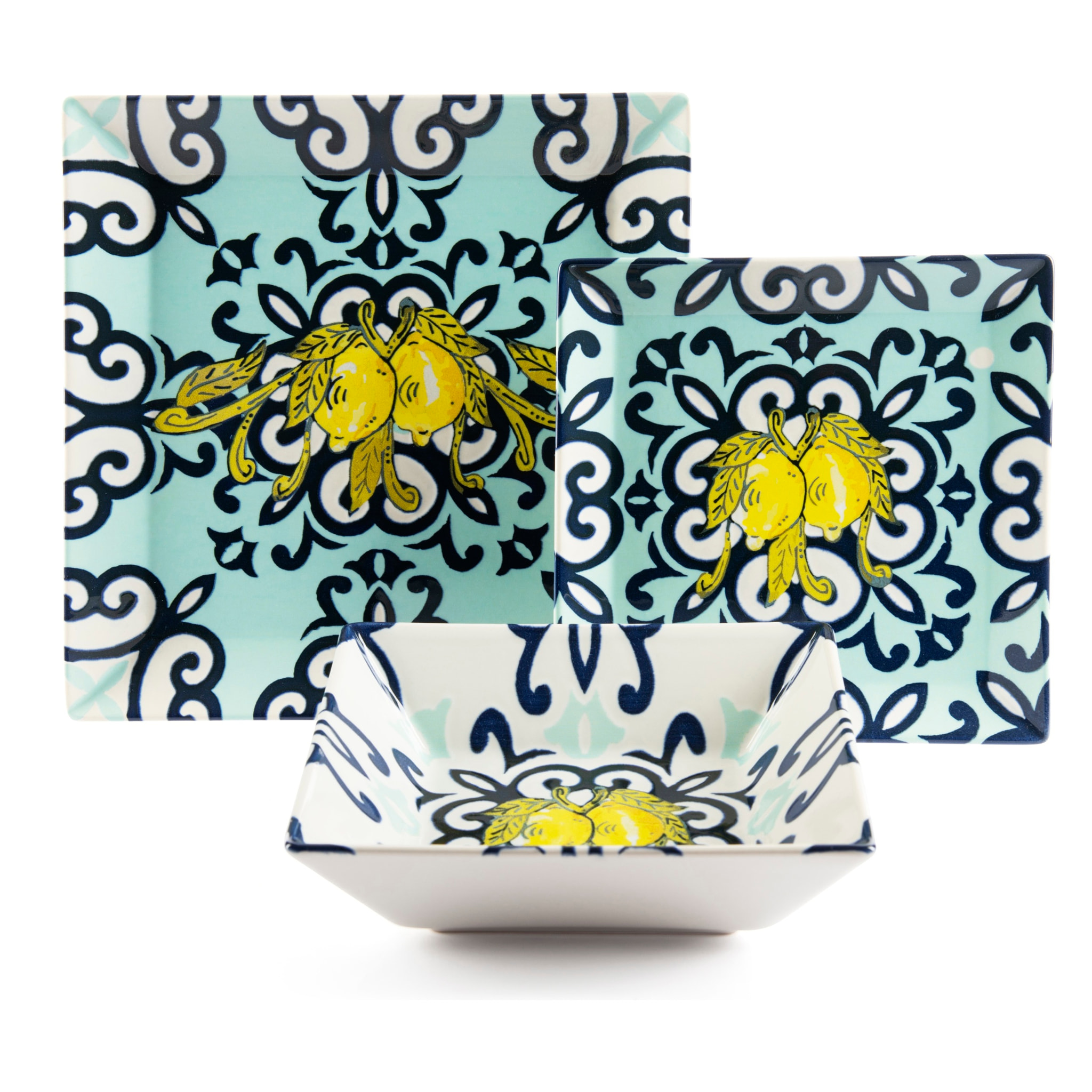 Service de table 18 pièces Excelsa – Amalfi (QDR), Céramique Multicolore