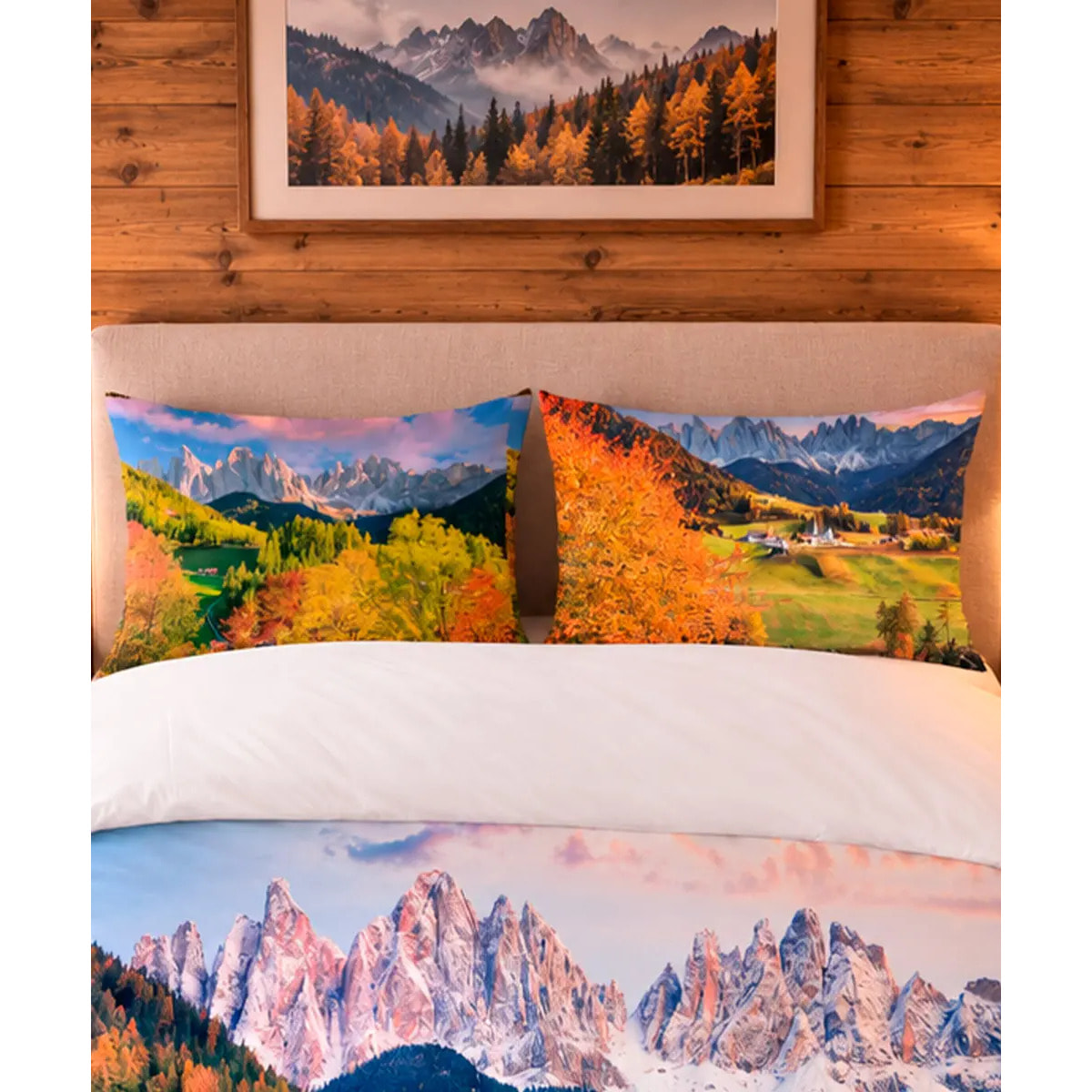 Parure Copripiumino Dolomiti pasaggio montano 100% cotone