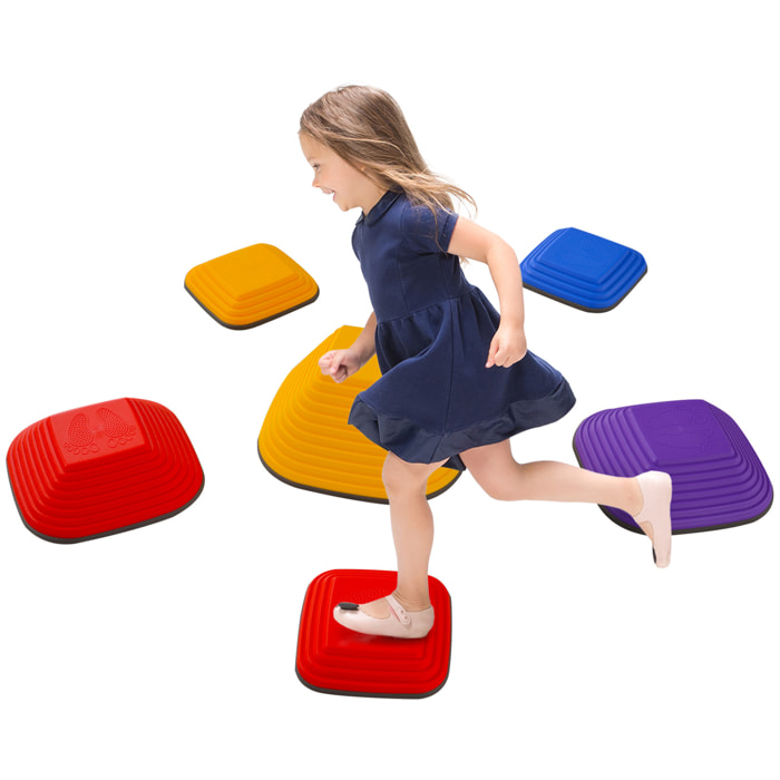 Conjunto de Piedras de Equilibrio para Niños Apilables de 6 Piezas Juego de Equilibrio para Niños de +3 Años Antideslizantes para Interior y Exterior Multicolor