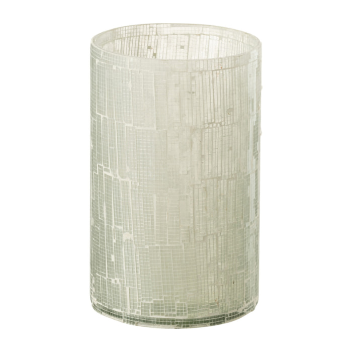 J-Line Vase Mosaique Verre Gris Clair Small